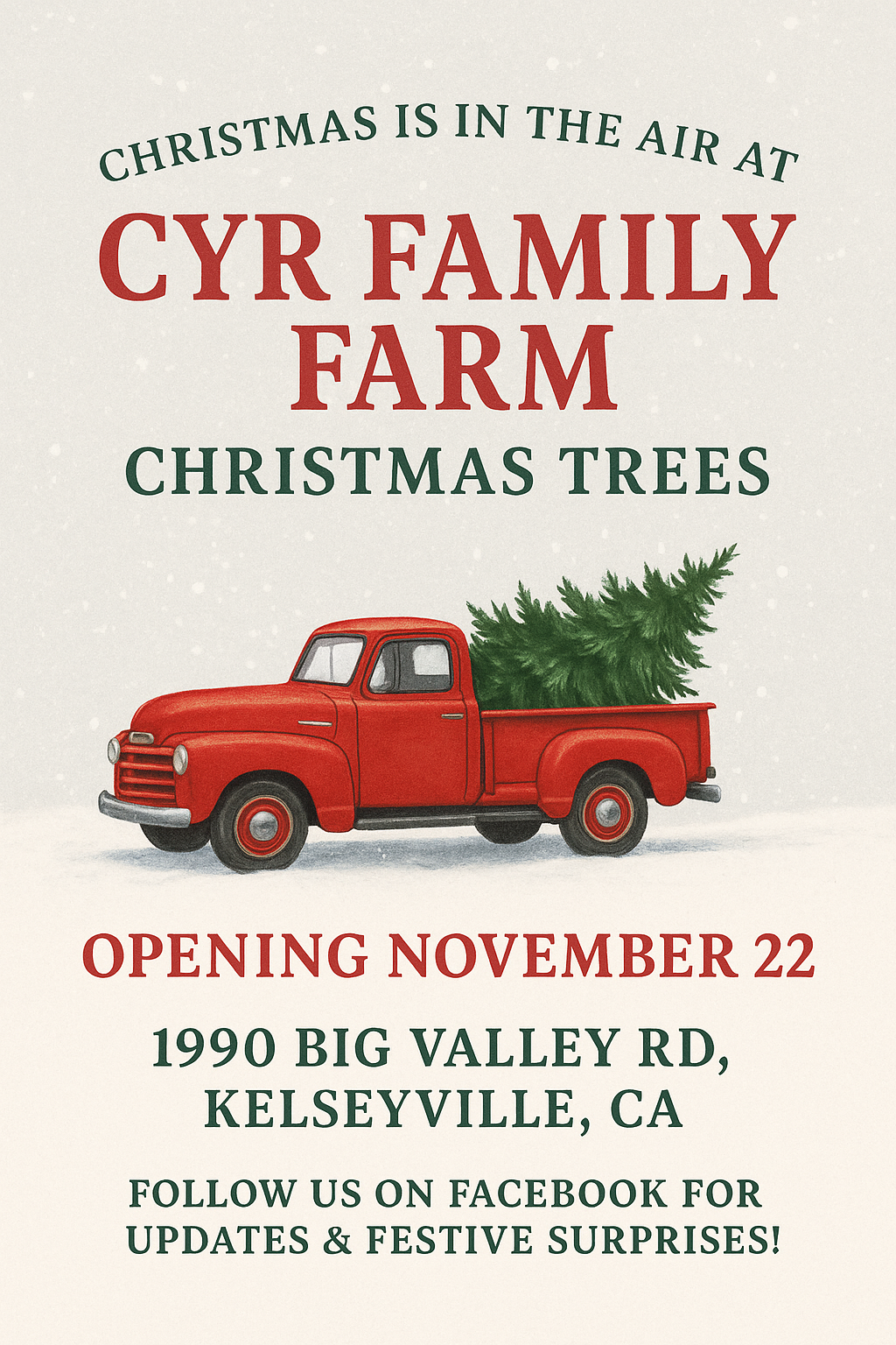 Cyr Family Farm Christmas Trees in Lakeport, California