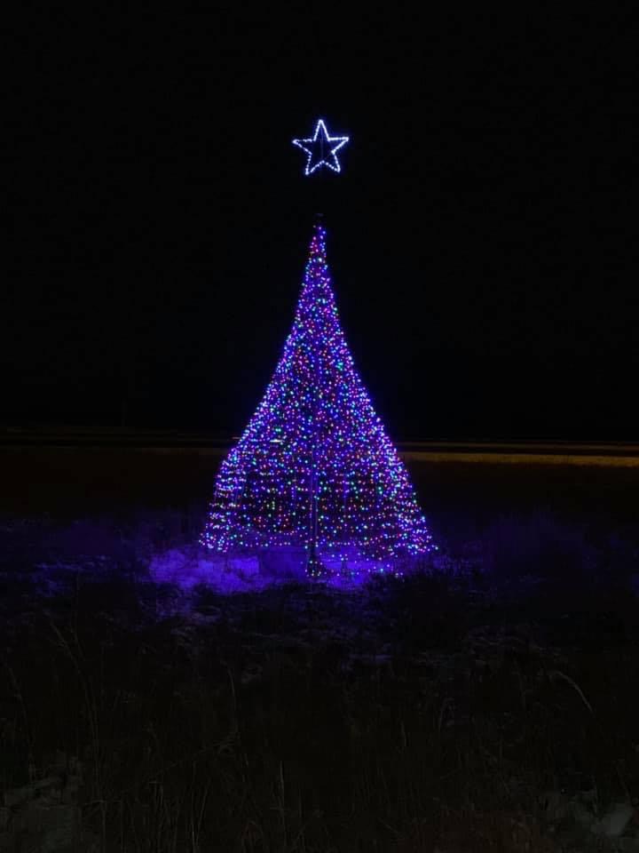 Glenn Highway Christmas Tree in Palmer, Alaska