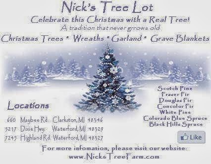 Nick's Tree Lot in Village of Clarkston, Michigan